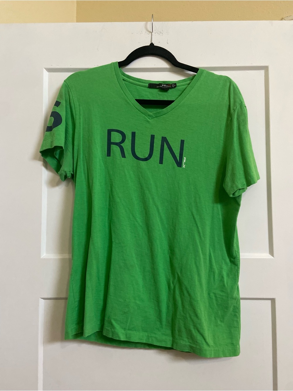 RLX Ralph Lauren Green RUN V-Neck Tee